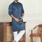 Embroidered & Sequins Straight Kurta with Pyjamas ( JOKP P 5205 Peacock )