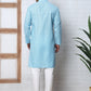 Men's Cotton Striped Kurta Pyjama Set ( JOKP P 5207 P 5207Sky ) [FF] [R-2-3]