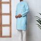 Men's Cotton Striped Kurta Pyjama Set ( JOKP P 5207 P 5207Sky ) [FF] [R-2-3]