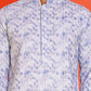 Sequin Embroidered Pure Cotton Kurta with Pyjamas ( JOKP P 5208 Blue )