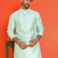 Solid Silk Kurta with Pyjamas ( JOKP P 5209 Green )