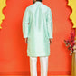 Solid Silk Kurta with Pyjamas ( JOKP P 5209 Green )