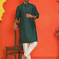 Solid Silk Kurta with Pyjamas ( JOKP P 5209 Olive )