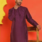 Solid Silk Kurta with Pyjamas ( JOKP P 5209 Purple )