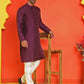 Solid Silk Kurta with Pyjamas ( JOKP P 5209 Purple )
