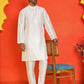 Solid Silk Kurta with Pyjamas ( JOKP P 5209 White )