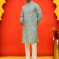 Men's Green Printed Kurta Pyjama Set ( JOKP P 5210 Green )