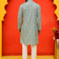 Men's Green Printed Kurta Pyjama Set ( JOKP P 5210 Green )