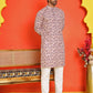 Men's Purple Printed Kurta Pyjama Set ( JOKP P 5210 Purple )