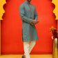 Jacquard Silk Straight Kurta Pyjama Set ( JOKP P 5211 Blue )