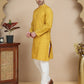 Jacquard Silk Straight Kurta Pyjama Set ( JOKP P 5211 Mustard )