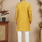 Jacquard Silk Straight Kurta Pyjama Set ( JOKP P 5211 Mustard )