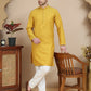 Jacquard Silk Straight Kurta Pyjama Set ( JOKP P 5211 Mustard )