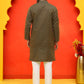 Jacquard Silk Straight Kurta Pyjama Set ( JOKP P 5211 Olive ) [FF] [K-4]