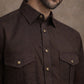 Men's Solid Pathani Kurta with Salwar ( JOKP 5212Coffee S ) [FF] [O-15-16]