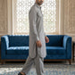 Men's Solid Pathani Kurta with Salwar ( JOKP 5212Grey ) [FF] [O-15-16]