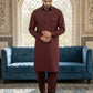 Men's Solid Pathani Kurta with Salwar ( JOKP 5212Maroon S ) [FF] [O-15-16]