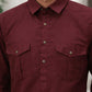 Men's Solid Pathani Kurta with Salwar ( JOKP 5212Maroon S ) [FF] [O-15-16]