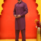 Men's Solid Pathani Kurta with Salwar ( JOKP P 5212 Purple )