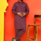 Men's Solid Pathani Kurta with Salwar ( JOKP P 5212 Purple )