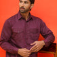 Men's Solid Pathani Kurta with Salwar ( JOKP P 5212 Purple )