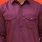 Men's Solid Pathani Kurta with Salwar ( JOKP P 5212 Purple )