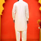 Men's Solid Pathani Kurta with Salwar ( JOKP P 5212 White )