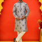 Chikankari Embroidered Kurta Pyjama For Men ( JOKP P 5213 Grey )