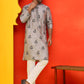 Chikankari Embroidered Kurta Pyjama For Men ( JOKP P 5213 Grey )
