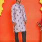Chikankari Embroidered Kurta Pyjama For Men ( JOKP B-P 5213 Purple )