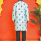 Chikankari Embroidered Kurta Pyjama For Men ( JOKP B-P 5213 Sky )