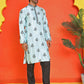 Chikankari Embroidered Kurta Pyjama For Men ( JOKP B-P 5213 Sky )