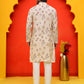 Printed Silk Blend Straight Kurta Set ( JOKP P 5218 Cream )