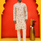 Printed Silk Blend Straight Kurta Set ( JOKP P 5218 Cream )