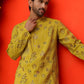 Printed Silk Blend Straight Kurta Set ( JOKP P 5218 Mustard )