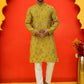 Printed Silk Blend Straight Kurta Set ( JOKP P 5218 Mustard )