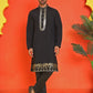 Embroidered Chikankari Kurta Pyjama For Men ( JOKP B-P 5219 Black )