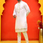 Embroidered Chikankari Kurta Pyjama For Men ( JOKP P 5219 White )