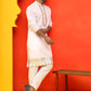 Embroidered Chikankari Kurta Pyjama For Men ( JOKP P 5219 White )