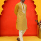 Embroidered Kurta Pyjama For Men ( JOKP P 5220 Mustard )
