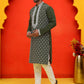 Embroidered Kurta Pyjama For Men ( JOKP P 5220 Olive )