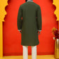 Embroidered Kurta Pyjama For Men ( JOKP P 5220 Olive )