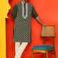 Embroidered Kurta Pyjama For Men ( JOKP P 5220 Olive )