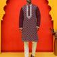 Embroidered Kurta Pyjama For Men ( JOKP P 5220 Purple )