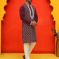 Embroidered Kurta Pyjama For Men ( JOKP P 5220 Purple )