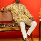 Chikankari Embroidered Kurta Pyjama For Men ( JOKP P 5221 Yellow )