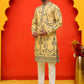 Chikankari Embroidered Kurta Pyjama For Men ( JOKP P 5221 Yellow )