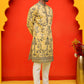 Chikankari Embroidered Kurta Pyjama For Men ( JOKP P 5221 Yellow )