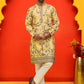 Chikankari Embroidered Kurta Pyjama For Men ( JOKP P 5221 Yellow )