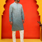 Ombre Printed & Embroidered Kurta Pyjama Set ( JOKP P 5222 Blue )
